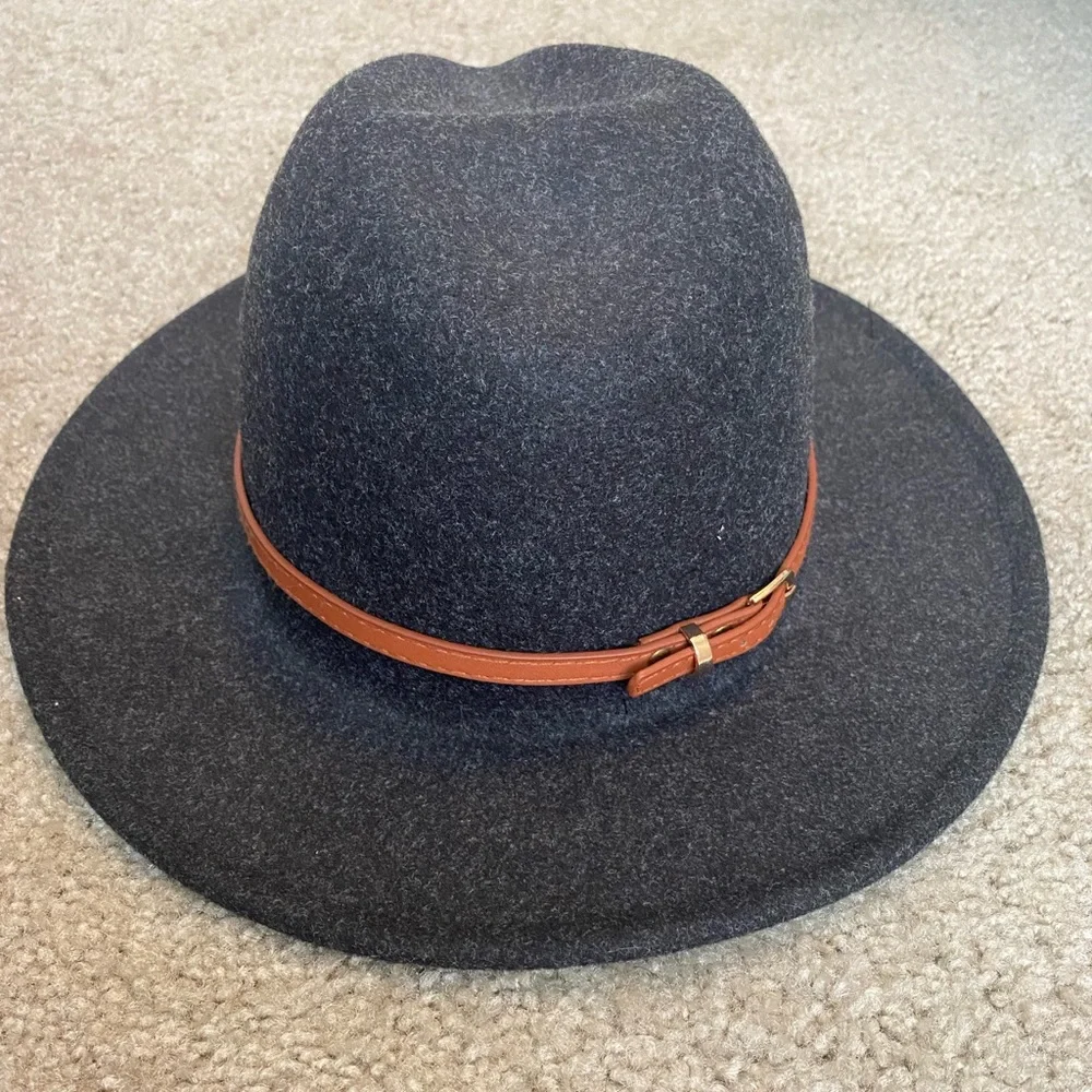 Grey Wool Blend Hat